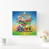 TUNE SQUAD™ versus Monstars Quadratische Wanduhr (Zuhause)