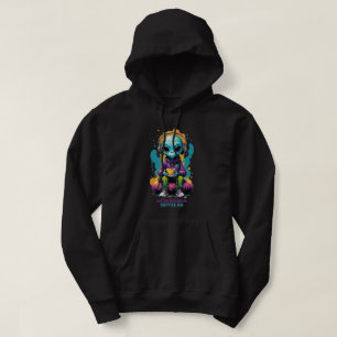 Tuned in Zoned out Coffee On Niedliche Alien Art Hoodie
