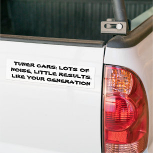 Tuner-Autos. Lärm ohne Ergebnis Autoaufkleber
