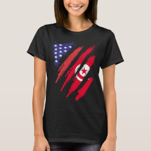 Tunesien American Grown Flag USA Patriot Heritage T-Shirt