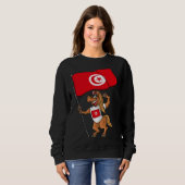 Tunesien Fan Pferd Sweatshirt (Vorne ganz)