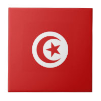 Tunesien Flag Keramik Tile