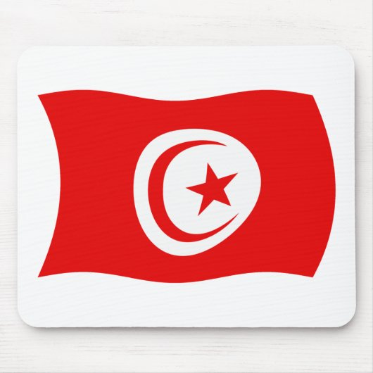 Tunesien Flag Mousepad (Vorne)