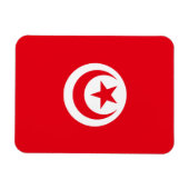 Tunesien Flag Premium Magnet (Horizontal)