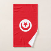 Tunesien-Flagge Badhandtuch Set (Handtuch)