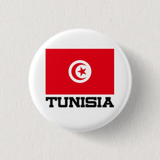 Tunesien-Flagge Button (Vorderseite)