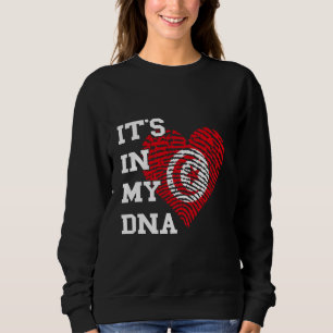 Tunesien-Flagge Es ist in meiner DNA Herz-Thumbmar Sweatshirt