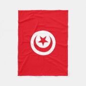 Tunesien-Flagge Fleecedecke (Vorderseite)