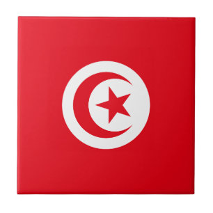 Tunesien-Flagge Fliese