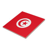 Tunesien-Flagge Fliese (Seite)