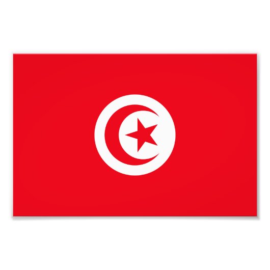 Tunesien-Flagge Fotodruck (Vorne)