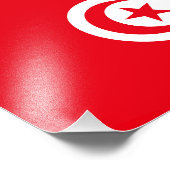 Tunesien-Flagge Fotodruck (Ecke)