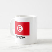 Tunesien-Flagge Kaffeetasse (Vorderseite Links)
