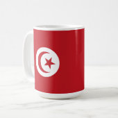Tunesien-Flagge Kaffeetasse (Vorderseite Links)