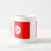 Tunesien-Flagge Kaffeetasse (Vorderseite Links)