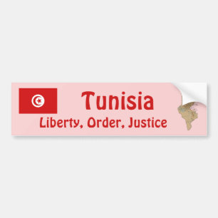 Tunesien Flagge + Karte Aufkleber Autoaufkleber