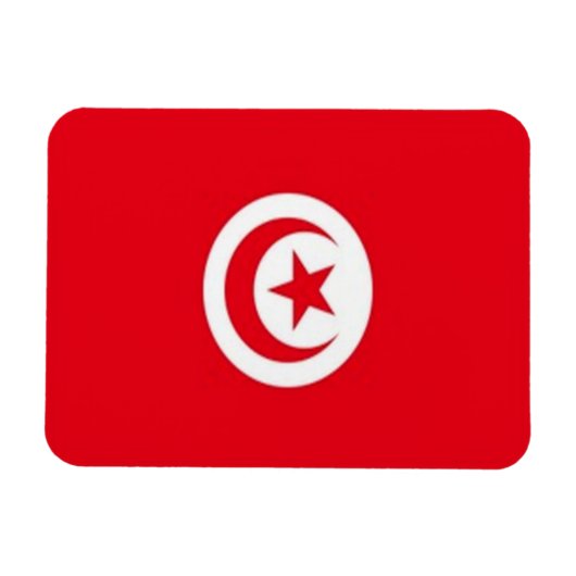Tunesien - Flagge - Magnet (Horizontal)