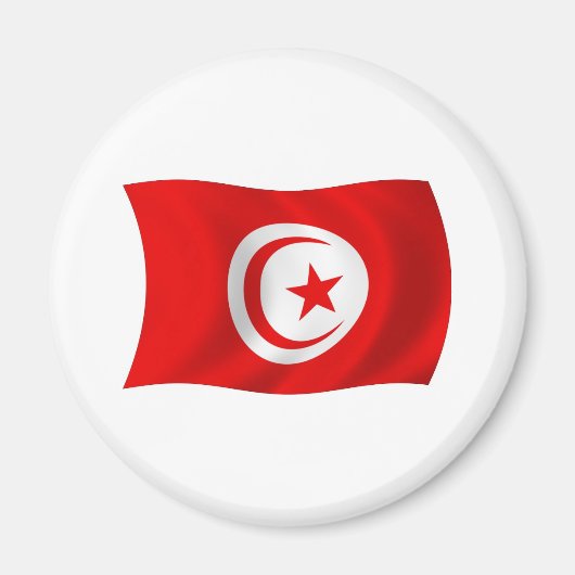 Tunesien Flagge Magnet (Vorne)