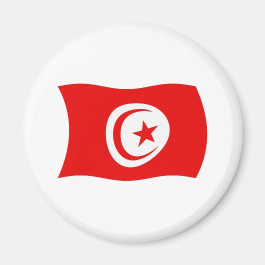Tunesien Flagge Magnet (Vorne)