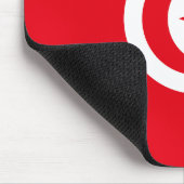 Tunesien-Flagge Mousepad (Ecke)