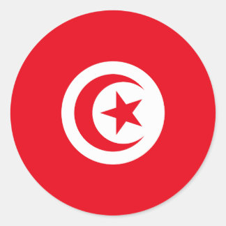 Tunesien-Flagge Nationaler Stolz Design Runder Aufkleber