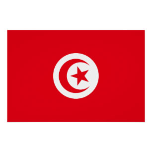 Tunesien-Flagge Poster