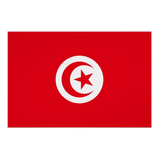 Tunesien-Flagge Poster (Vorderseite)