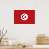 Tunesien-Flagge Poster (Küche)