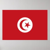 Tunesien-Flagge Poster (Vorne)