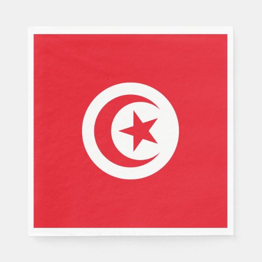 Tunesien-Flagge Serviette (Vorderseite)