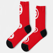 Tunesien-Flagge Socken (Linkes Detail)