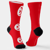 Tunesien-Flagge Socken (Gewinkelt)