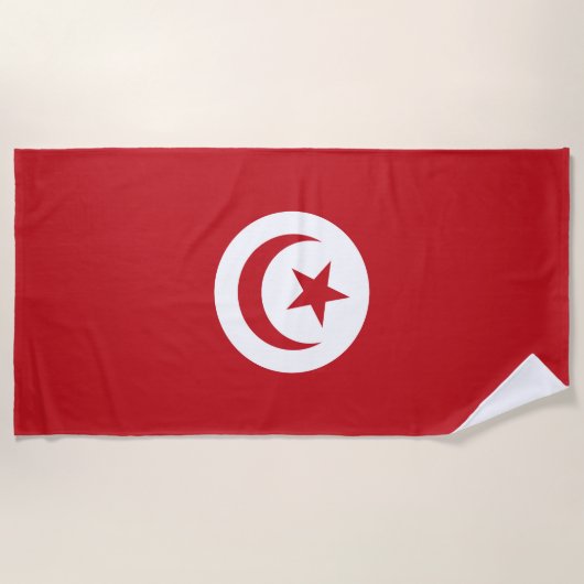 Tunesien-Flagge Strandtuch (Vorderseite)