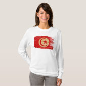 Tunesien-Flagge T-Shirt (Vorne ganz)