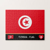 Tunesien - Flagge und Tunesien Puzzle (Horizontal)