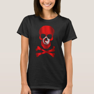 Tunesien Flaggen-Design Schädelflagge Tunesien T-Shirt