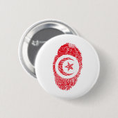 Tunesien Flaggen Fingerprint Land Prix Button (Vorne & Hinten)