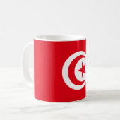 Tunesien-Flaggen-Tasse Kaffeetasse (Vorderseite Links)