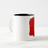Tunesien-Flaggen-Tasse Zweifarbige Tasse (Vorderseite Links)