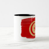 Tunesien-Flaggen-Tasse Zweifarbige Tasse (Mittel)