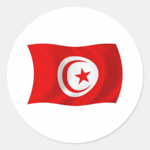 Tunesien-Flaggenaufkleber Runder Aufkleber