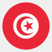 Tunesien-Flaggenaufkleber Runder Aufkleber (Vorderseite)