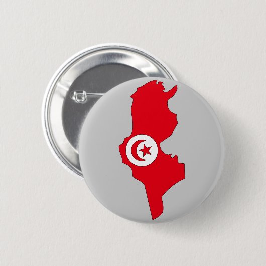 Tunesien-Flaggenkarte Button (Vorne & Hinten)