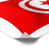 Tunesien Flaggenplakatdruck Poster (Ecke)