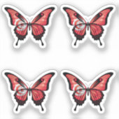 Tunesien Frack Butterfly Flag Aufkleber (Vorderseite)