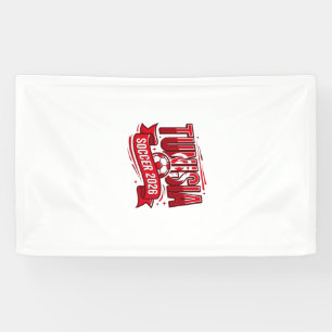 Tunesien Fußball 2026 Fußball Fett Land Typografie Banner