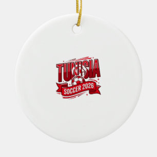 Tunesien Fußball 2026 Fußball Fett Land Typografie Keramik Ornament