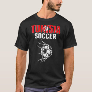 Tunesien Fußball-Ball im Net Tunesien Fußball-Supp T-Shirt