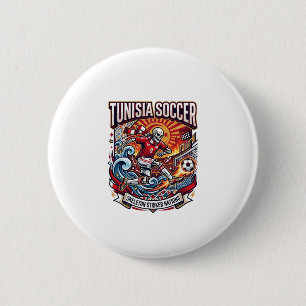 Tunesien Fußball Skelett Stürmer Nationen Premium Button