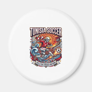 Tunesien Fußball Skelett Stürmer Nationen Premium  Magnet